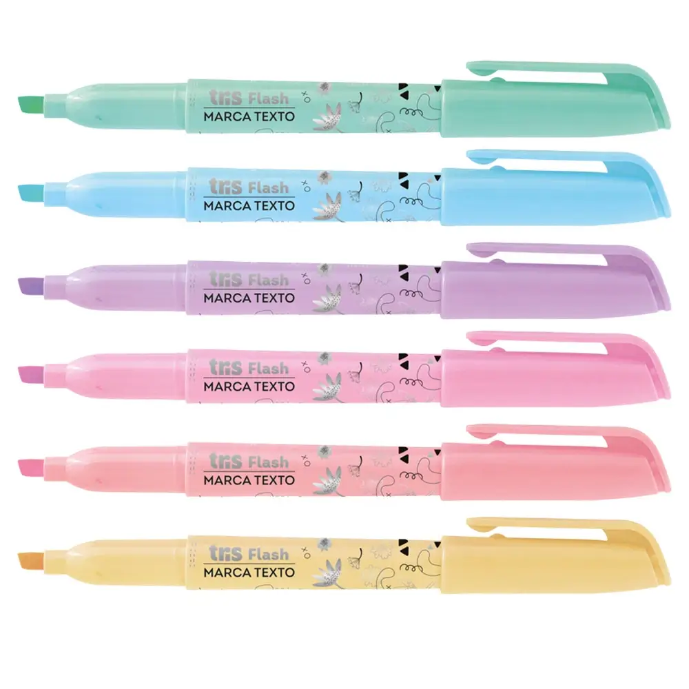 Marca-Texto Flash Pastel - Tris